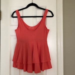 Ruffle hem tank top